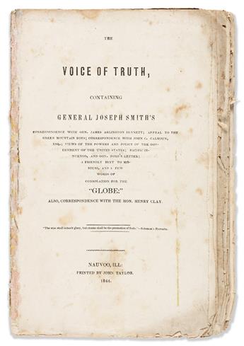(MORMONS.) Joseph Smith, Jr. The Voice of Truth.